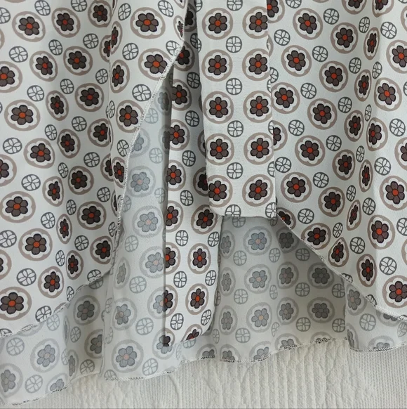 Sexy Kimono Blouse Tie Front Pink Patchwork Boho Western Flowy Floral Pastel MED - Picture 6 of 10